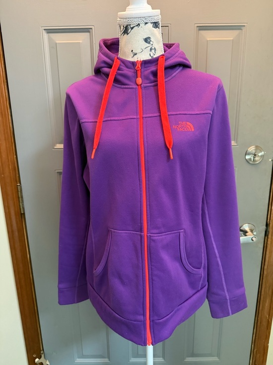 The North Face Tops - North Face vibrant Purple Fleece Hoodie with Pink-Accents (Large)